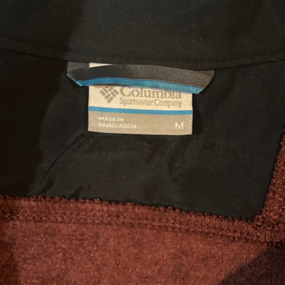Columbia Men's Burgundy Zip-Up Sweater - Picture 4 of 4